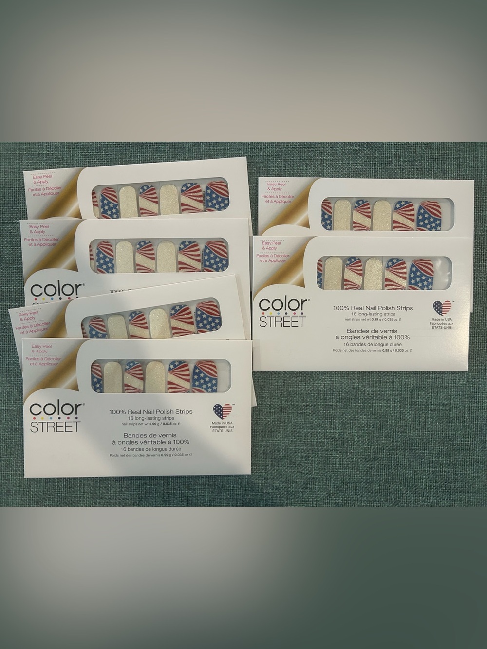 Color Street American Dream Nail Strips Lot of 6 NEW Patriotic USA 4th of July